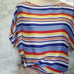 ⭐Chaps striped colorful blouse